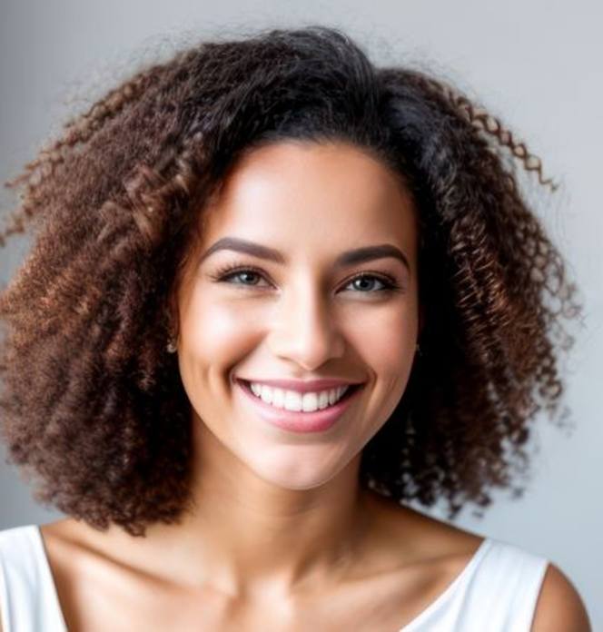 Beautiful woman smiling confidently