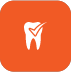 Animated tooth with checkmark icon