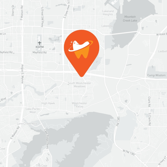 Map showing location of dental office